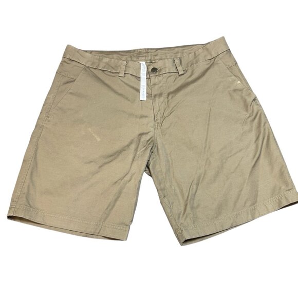 Lululemon Commission Shorts Men's 36 (Fits 34) Qwick Chino 9” Brown Tan - M7927S - Picture 1 of 8